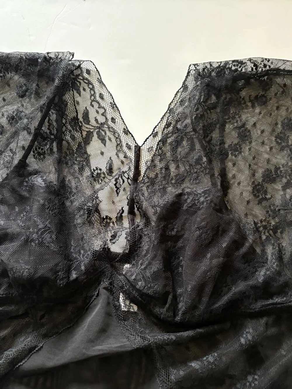 Wacoal Black Sheer Lace Plunge V-Neck Bodysuit - Picture 5 of 9